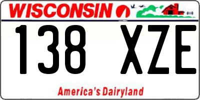 WI license plate 138XZE