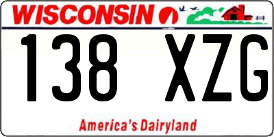 WI license plate 138XZG