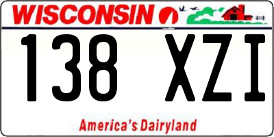 WI license plate 138XZI