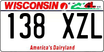 WI license plate 138XZL