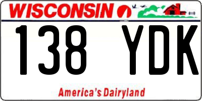 WI license plate 138YDK