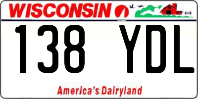 WI license plate 138YDL