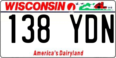 WI license plate 138YDN
