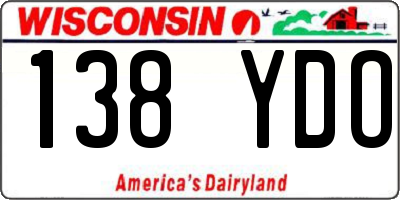 WI license plate 138YDO