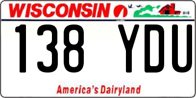 WI license plate 138YDU