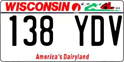 WI license plate 138YDV