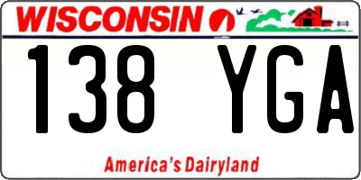 WI license plate 138YGA