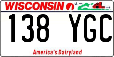 WI license plate 138YGC