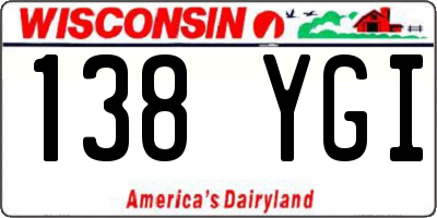 WI license plate 138YGI