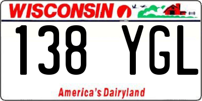 WI license plate 138YGL