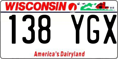 WI license plate 138YGX