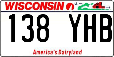WI license plate 138YHB