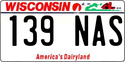 WI license plate 139NAS