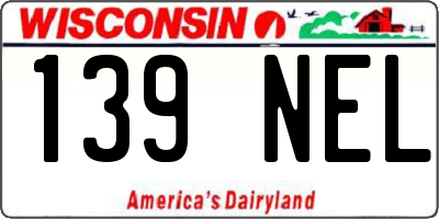 WI license plate 139NEL