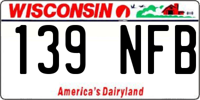 WI license plate 139NFB