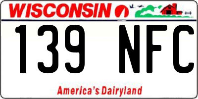WI license plate 139NFC