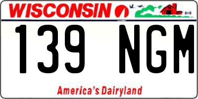 WI license plate 139NGM