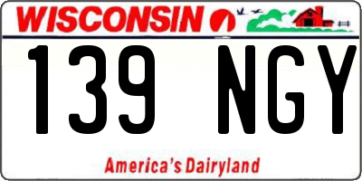 WI license plate 139NGY