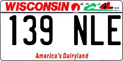 WI license plate 139NLE