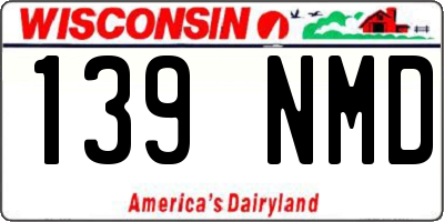 WI license plate 139NMD