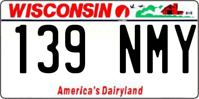 WI license plate 139NMY