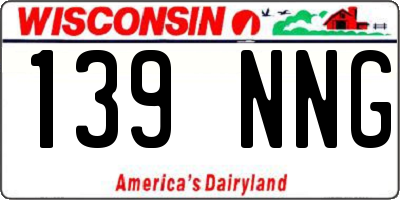 WI license plate 139NNG