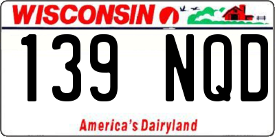 WI license plate 139NQD