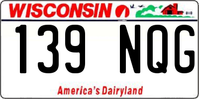 WI license plate 139NQG