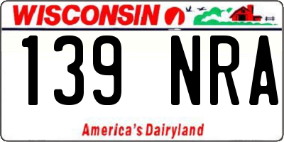 WI license plate 139NRA