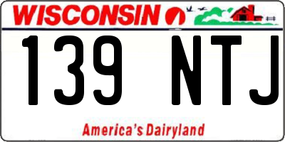 WI license plate 139NTJ
