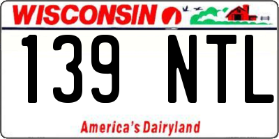 WI license plate 139NTL