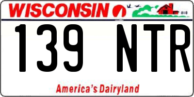 WI license plate 139NTR