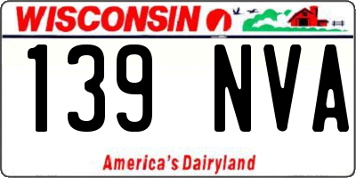 WI license plate 139NVA