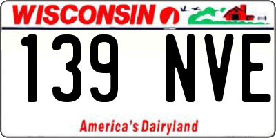 WI license plate 139NVE
