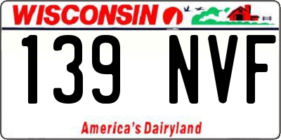 WI license plate 139NVF