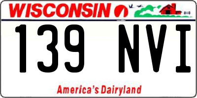 WI license plate 139NVI