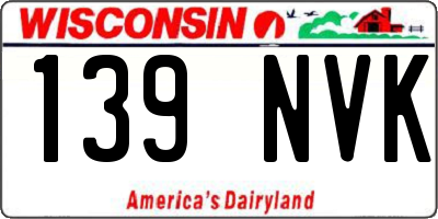 WI license plate 139NVK