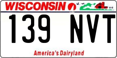 WI license plate 139NVT