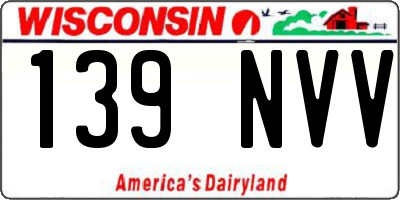 WI license plate 139NVV