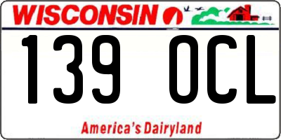WI license plate 139OCL
