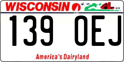 WI license plate 139OEJ