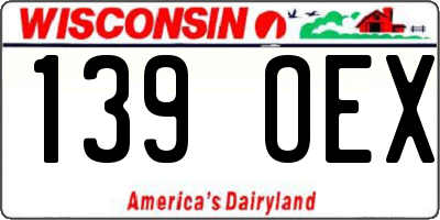 WI license plate 139OEX