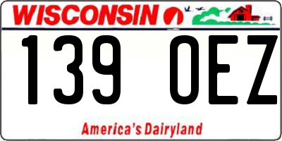 WI license plate 139OEZ
