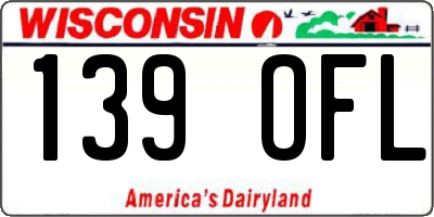 WI license plate 139OFL