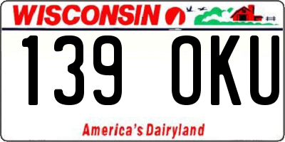 WI license plate 139OKU