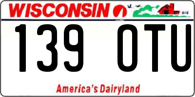 WI license plate 139OTU
