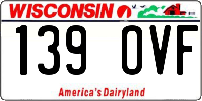 WI license plate 139OVF