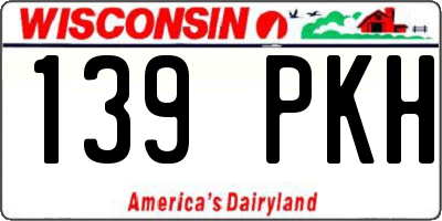 WI license plate 139PKH