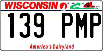 WI license plate 139PMP