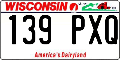 WI license plate 139PXQ